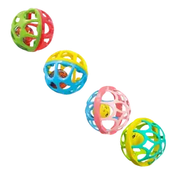 Baby Plastic Soothing Rattle Toy for Newborn Baby 0-3-6 Month Early Education Puzzle Hand Ball - Rokomari